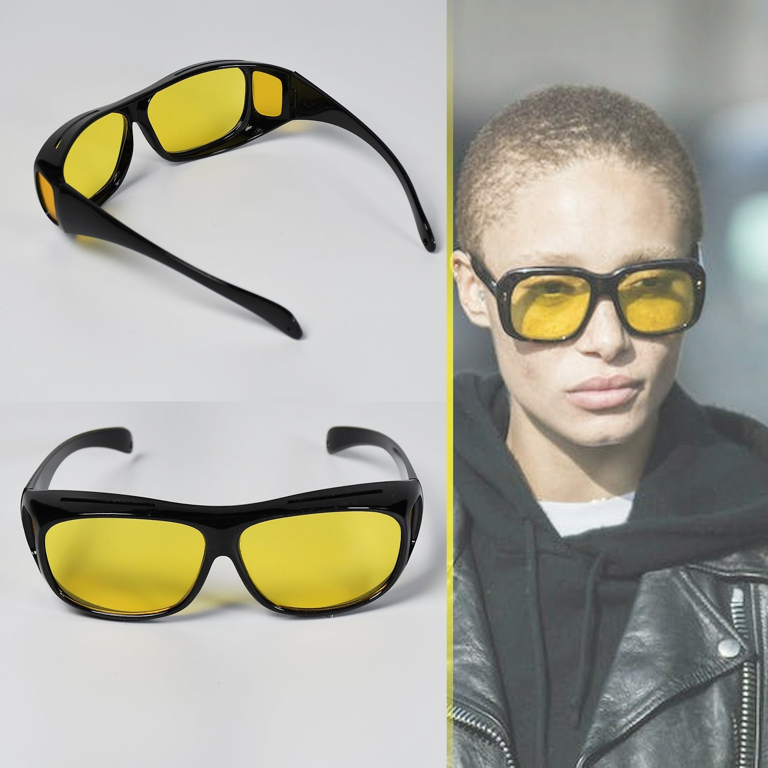 7704 Night Driving Polarized HD Vision Glasses | Anti Glare 100% UV Protected Goggles | Night Bike Riding Car driving Glasses For Men & Women Use DeoDap 7704 Night Driving Polarized HD Vision Glasses | Anti Glare 100% UV Protected Goggles | Night Bike Riding Car driving Glasses For Men & Women Use DeoDap